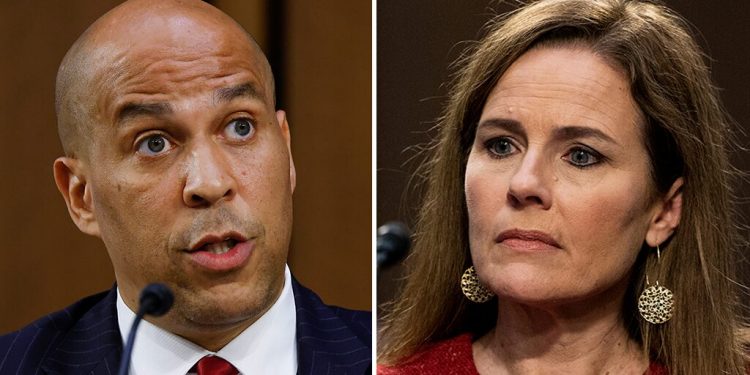 twitter-accuses-cory-booker-of-'mansplaining'-to-amy-coney-barrett-at-confirmation-hearing