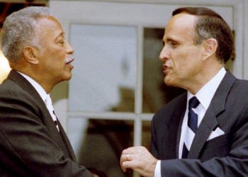 giuliani,-once-a-foe,-is-among-first-to-commemorate-david-dinkins