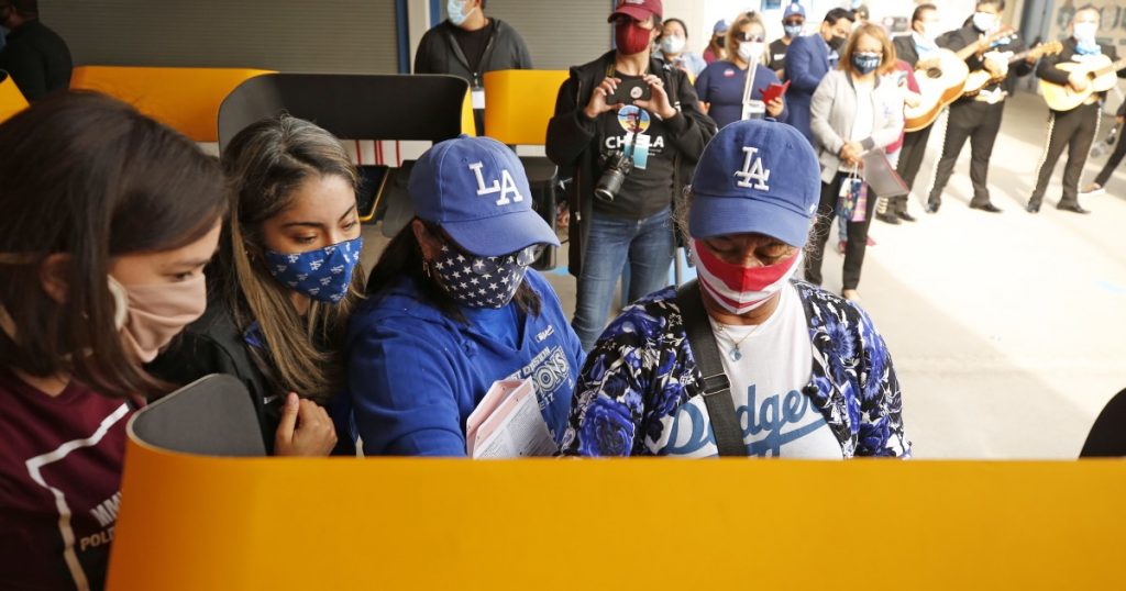 mariachi-bands-and-youtube-celebs:-voting-at-dodger-stadium-on-election-day