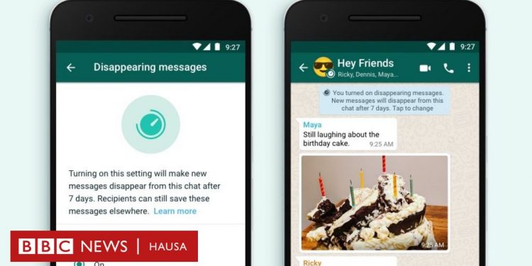 saƙonnin-whatsapp-za-su-iya-ɓacewa-bayan-kwana-bakwai