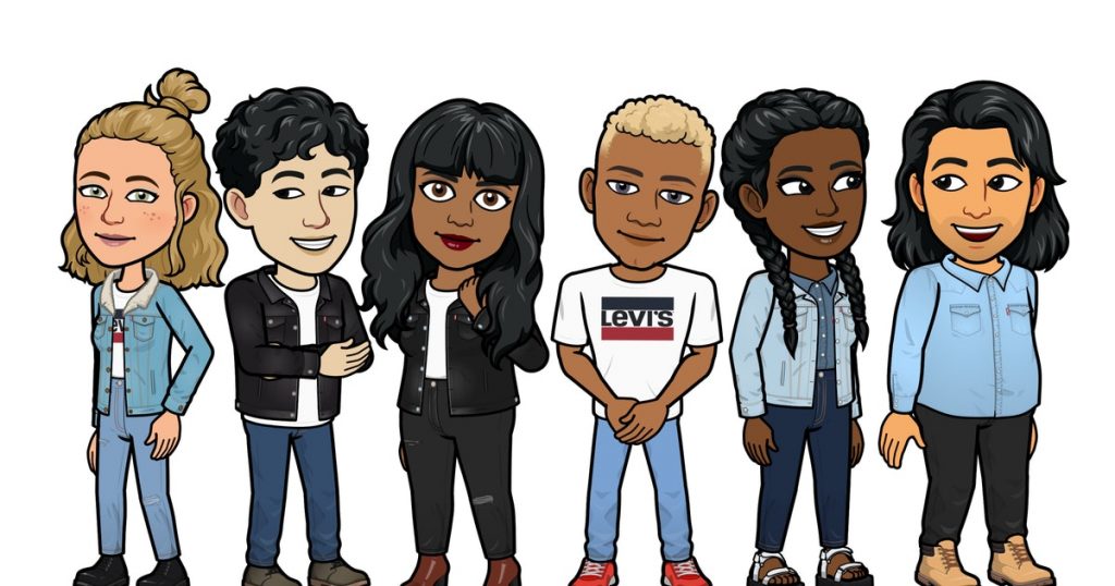 snapchat's-new-levi's-bitmoji-digital-collection-includes-a-sherpa-jacket-for-your-avatar