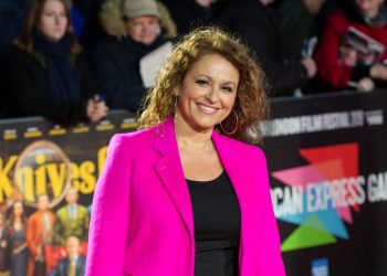 nadia-sawalha-recreates-lingerie-model's-pose-in-festive-body-positive-instagram-post