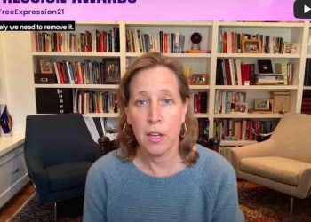 youtube-ceo-receives-'free-expression'-award-—-and-mockery-ensues-over-platform's-track-…