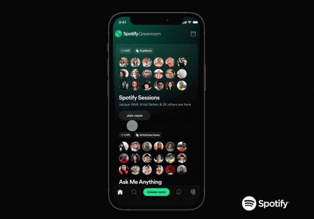 greenroom-is-spotify's-clubhouse-copycat-app