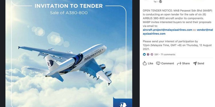malaysia-airlines-offers-six-aircraft-for-sale-on-linkedin