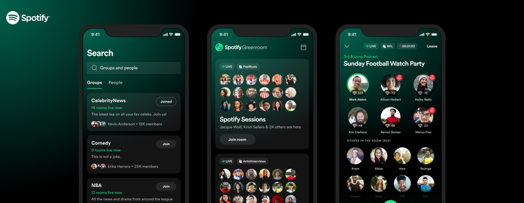 spotify's-clubhouse-rival,-greenroom,-tops-140k-installs-on-ios,-100k-on-android-–-techcrunch