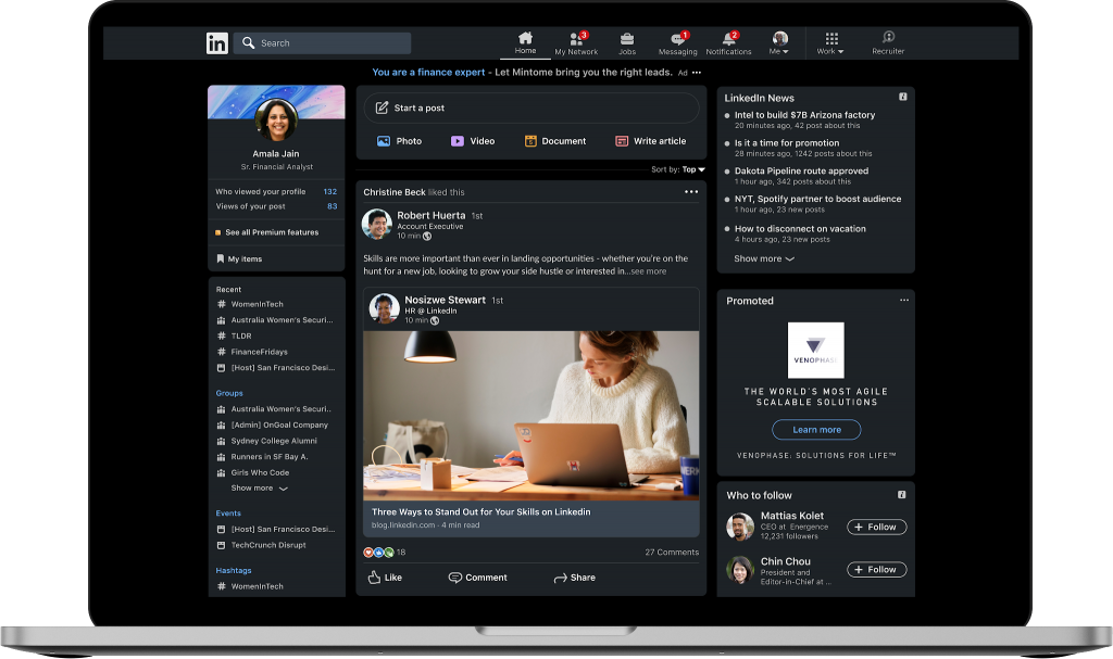 linkedin-widely-rolls-out-its-most-request-dark-mode-feature-–-digital-information-world