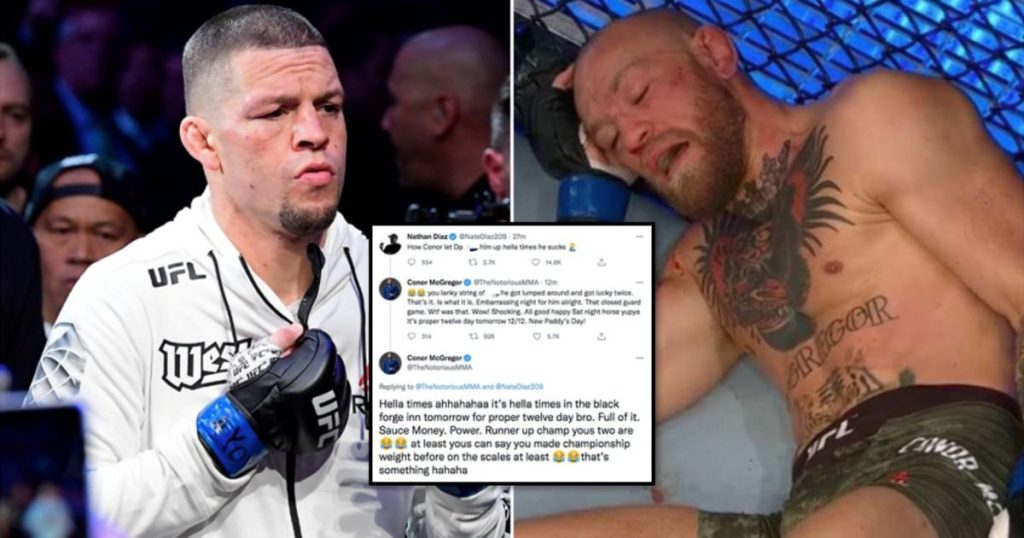 ufc-269:-conor-mcgregor-&-nate-diaz-in-twitter-spat-after-dustin-poirier's-loss-to-charles-…
