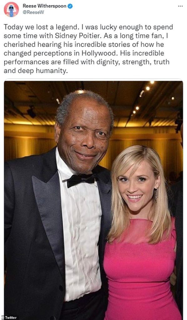 sidney-poitier-honored-by-celebrities-paying-tribute-on-twitter-after-his-death-at-94-–-daily-mail