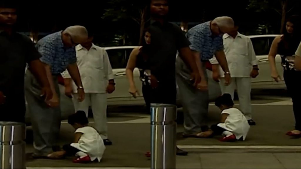 watch-video:-aaradhya-bachchan-is-a-well-cultured-girl,-touches-nana's-feet's-before-…