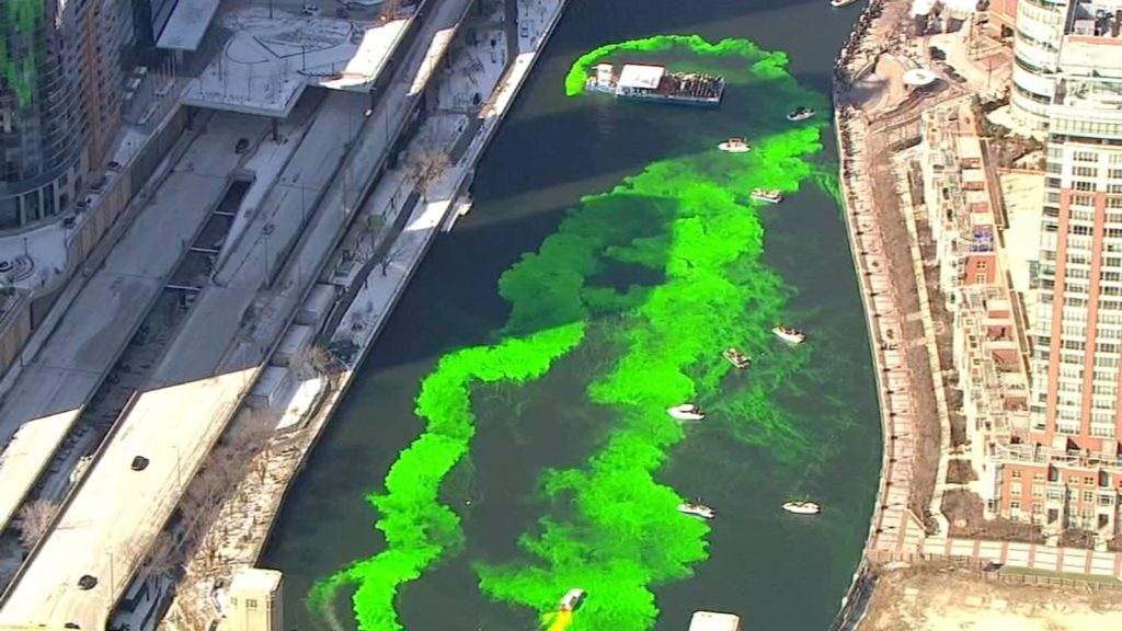 chicago-celebrates-river-dyeing,-st.-patrick's-day-parade