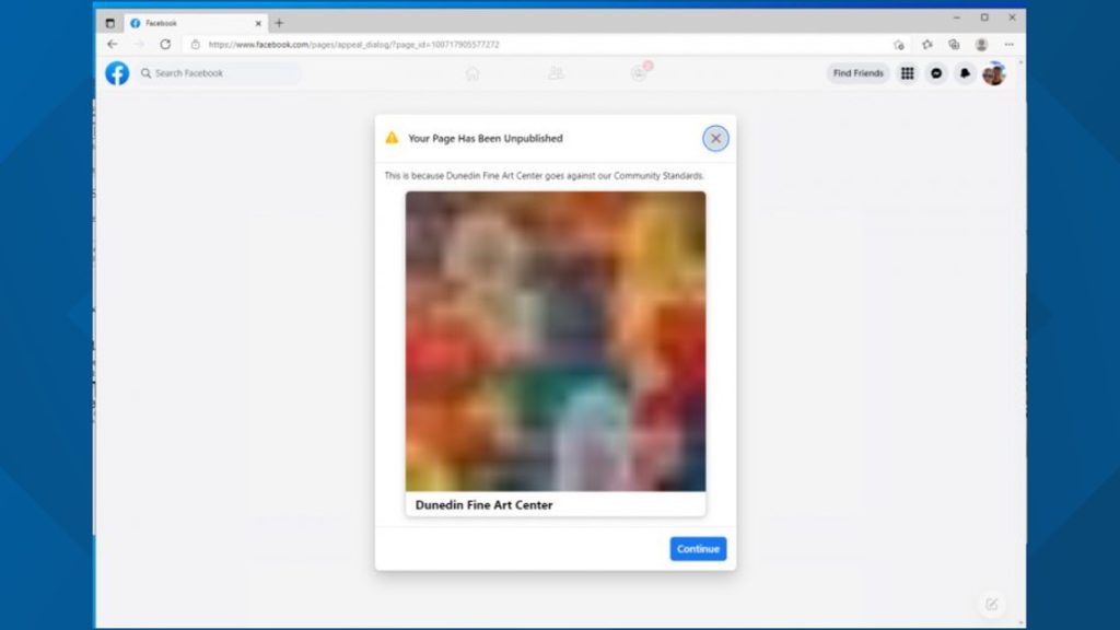 facebook-promised-to-restore-arts-center-page-that-was-wrongly-removed,-but-staff-still-can't-post