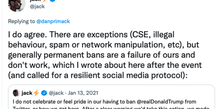 jack-dorsey-says-he-agrees-with-reversing-trump's-twitter-ban-–-axios