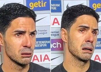 mikel-arteta's-blunt-post-match-interview-after-spurs-defeat-given-snapchat-filter-makeover