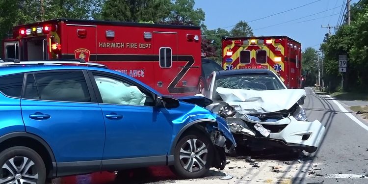 video-report:-three-injured-in-head-on-crash-with-fire-in-harwich-–-capecod.com