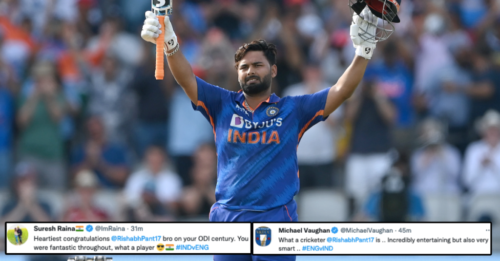 eng-vs-ind:-twitter-reacts-as-rishabh-pant-hits-his-first-century-in-odis-–-cricket-addictor