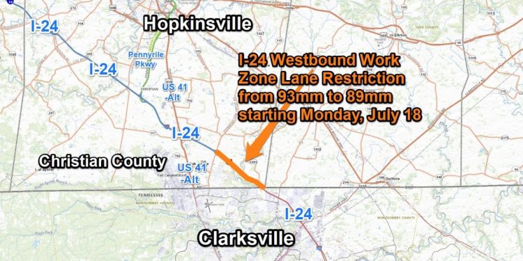 i-24-west-lane-restriction-to-begin-monday,-last-until-fall-–-whop