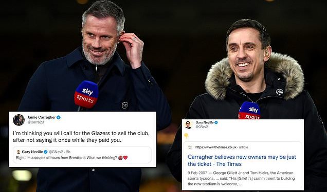gary-neville-and-jamie-carragher-engage-in-twitter-jousting-ahead-of-manchester-united-…