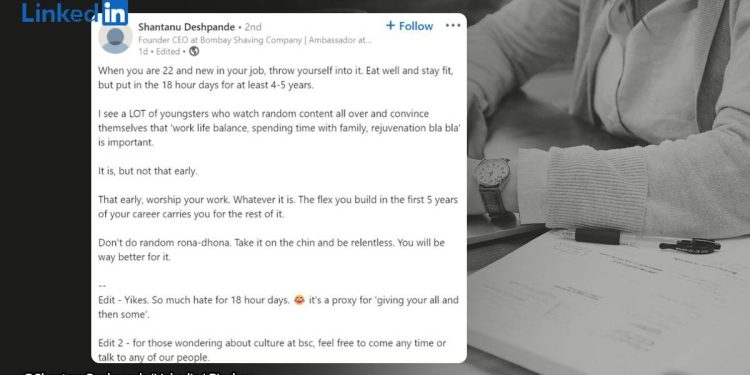 ceo's-advice-to-freshers-to-work-18-hours-a-day-invites-backlash-–-the-indian-express
