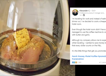 man-shares-whole-story-behind-cooking-chicken-in-hotel's-coffee-machine-to-save-money