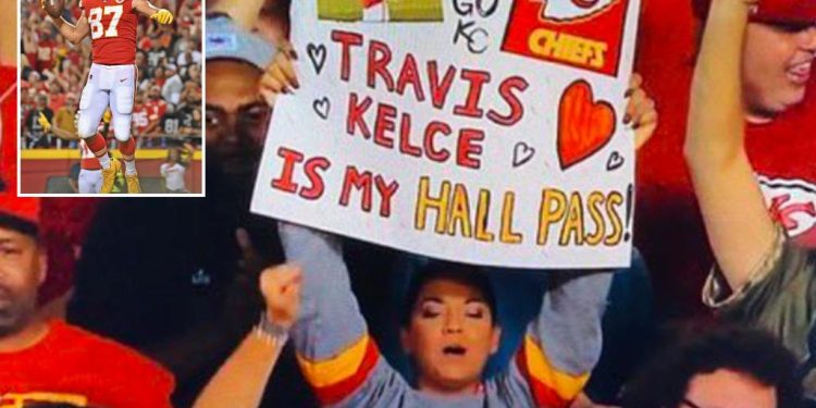 travis-kelce-fan-lights-up-twitter-over-'hall-pass'-sign-during-chiefs-win