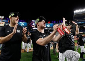 yankees-celebrate-alds-clinching-game-five-clubhouse-–-audacy