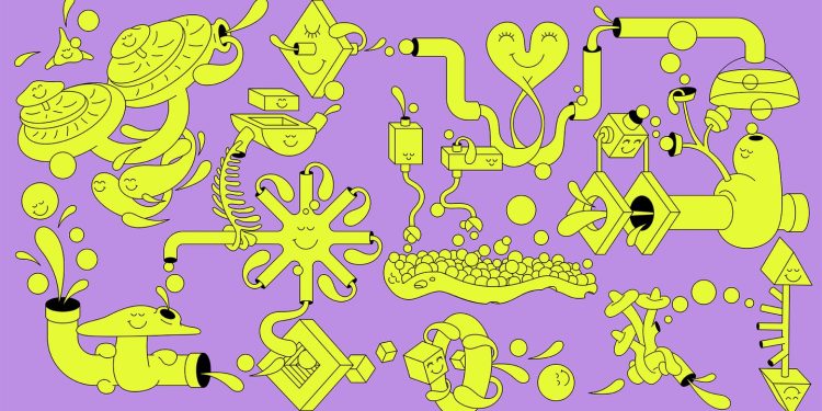 dad-agency-turns-to-fun,-flowy-aesthetics-to-illustrate-techy-concepts-for-web3-brand-squid