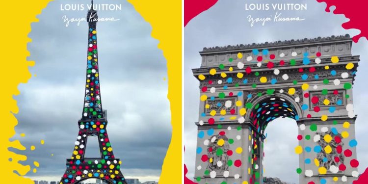 yayoi-kusama-&-louis-vuitton-paint-dots-over-historic-monuments-with-new-snapchat-filter