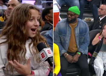 young-fan-calls-sitting-next-to-lebron-the-greatest-moment-in-her-life-|-nba-on-espn