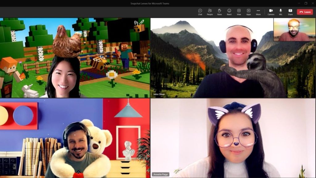 sorry-students,-these-goofy-snapchat-lenses-in-microsoft-teams-are-for-professional-use-only