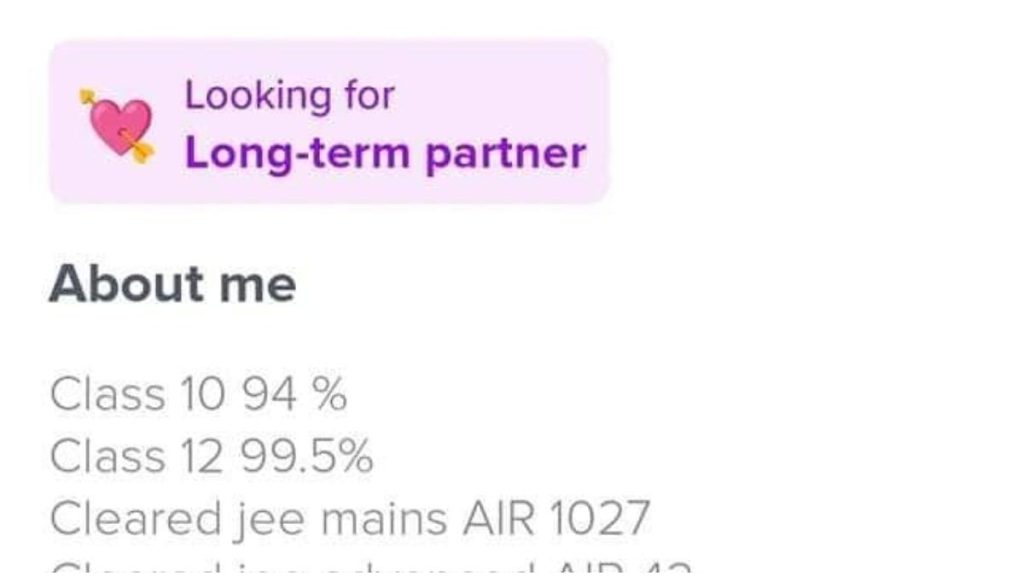 man-writes-class-10,-12-marks-and-jee-ranks-in-dating-app-bio.-bro-thought-it's-linkedin-…
