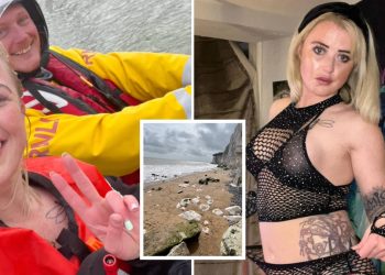 onlyfans-model-taking-scantily-clad-pics-in-cave-has-to-be-rescued-by-rnli-after-tide-comes-in-–-lbc