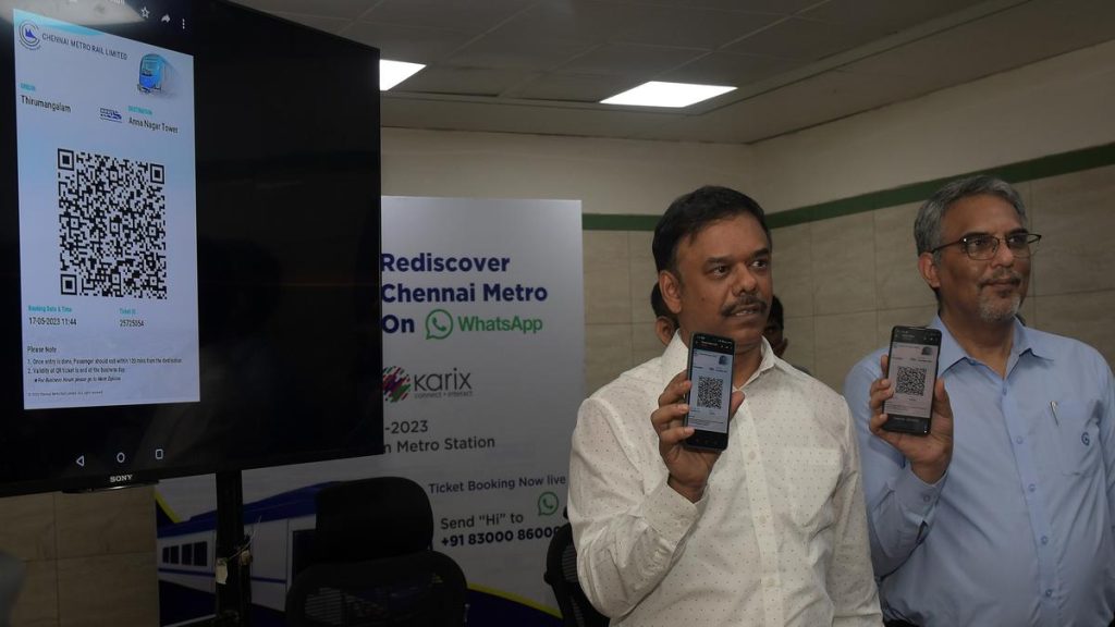 chennai-metro's-whatsapp-ticket-sales-cross-10,000-in-one-week-–-the-hindu
