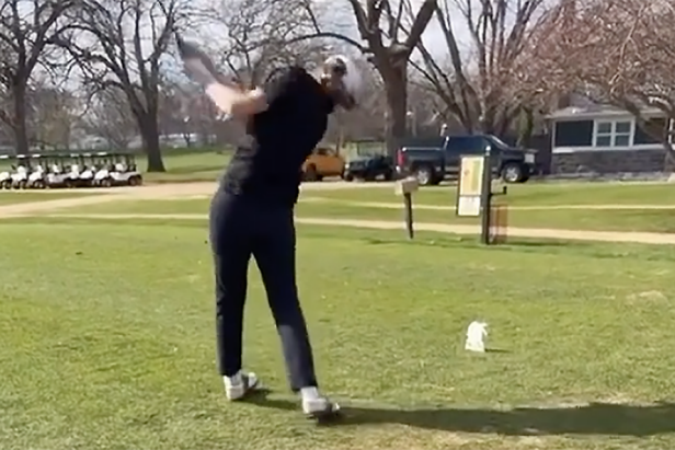 guy-shatters-clubhouse-window-with-first-tee-shot-of-the-day,-might-need-to-find-new-club-now