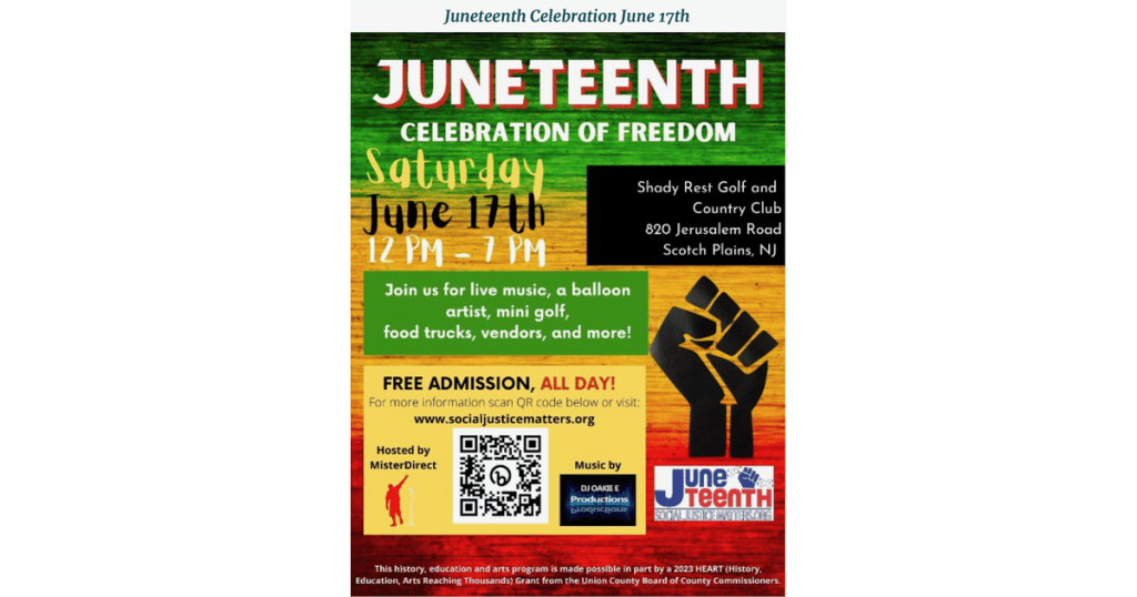 juneteenth:-celebration-of-freedom-to-be-held-at-shady-rest-clubhouse-in-scotch-plains