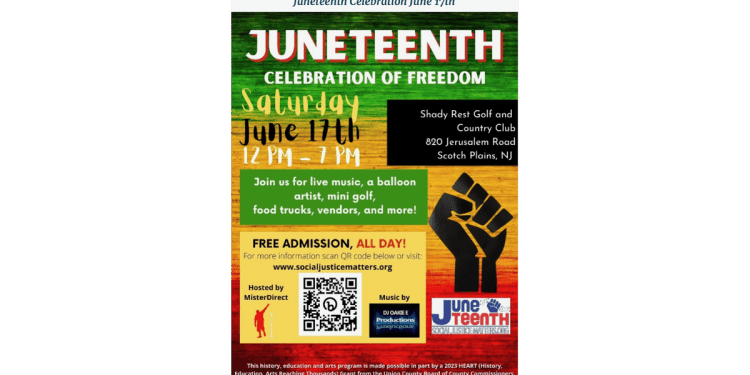 juneteenth:-celebration-of-freedom-to-be-held-at-shady-rest-clubhouse-in-scotch-plains