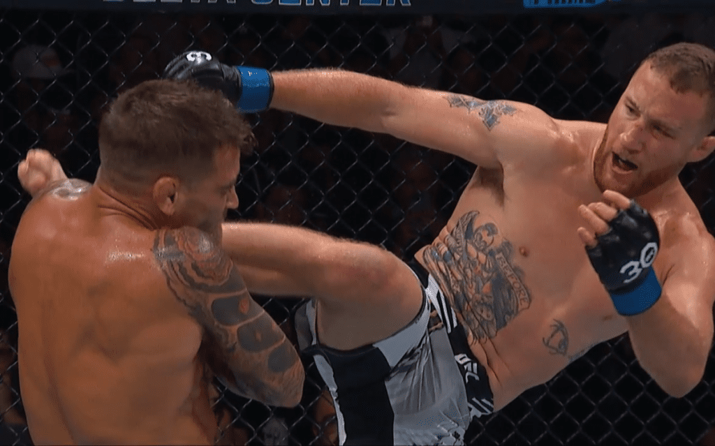 twitter-reacts-to-justin-gaethje's-insane-ko-of-dustin-poirier-to-win-'bmf'-title-at-ufc-291