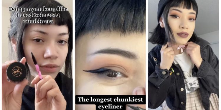 woman-does-makeup-like-she-did-during-2014-tumblr-era:-'i-still-do-this-unironically-the-nostalgia'