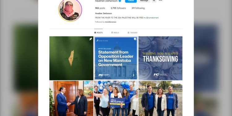 pro-palestinian-hackers-take-over-former-premier-heather-stefanson's-instagram-account