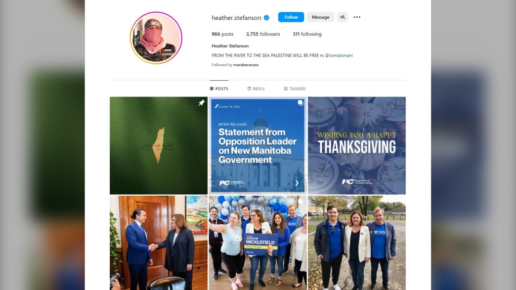 pro-palestinian-hackers-take-over-former-premier-heather-stefanson's-instagram-account