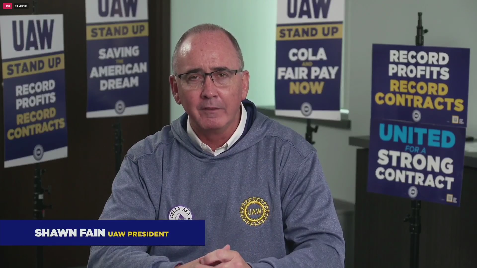 uaw-president-shawn-fain-facebook-live-update-oct.-20-–-wlns-6-news