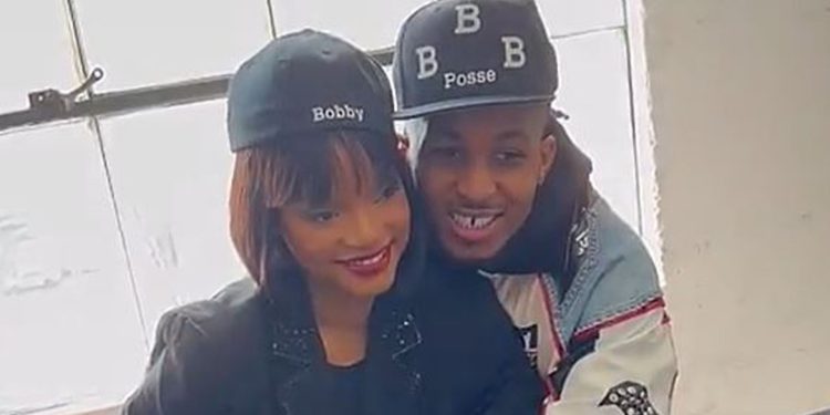halle-bailey-hides-stomach-behind-jacket-for-whitney-houston-costume-with-boyfriend-ddg-…