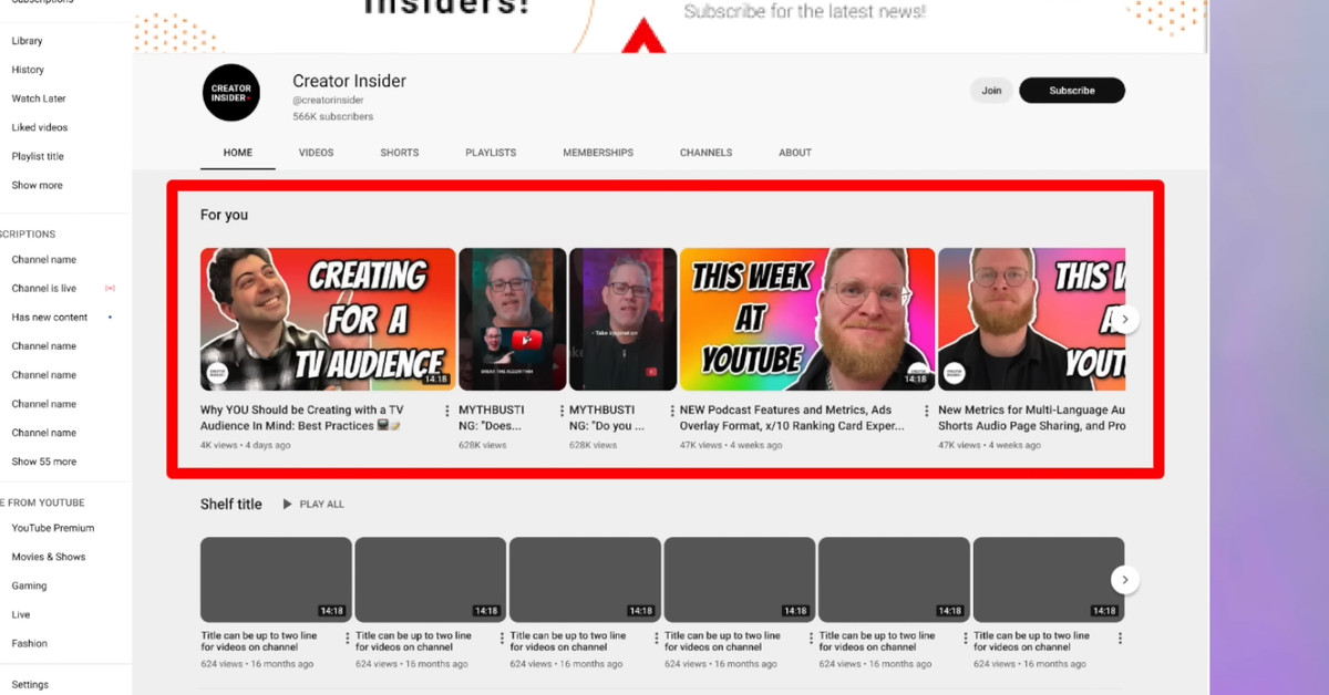 youtube-pages-are-getting-a-tiktok-like-for-you-feed-–-the-verge