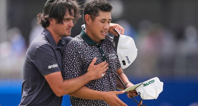 pga-tour-rookies-isaiah-salinda-and-kevin-velo-remain-atop-zurich-classic-leaderboard