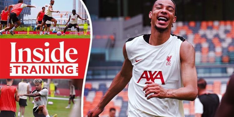 inside-training:-ekitike-involved-as-liverpool-train-pre-ac-milan