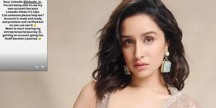 shraddha-kapoor’s-linkedin-account-flagged-as-fake-–-metro-vaartha