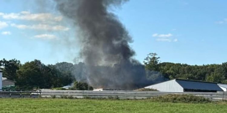 crews-are-currently-battling-a-large-barn-fire-in-st.-joseph-county-–-wndu