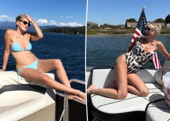 sharon-stone,-67,-models-plunging-animal-print-swimsuit-on-‘glorious’-boat-outing-–-page-six