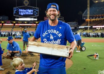 watch:-dodgers-clubhouse-toast-for-clayton-kershaw-&-clinching-spot-in-postseason