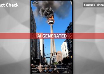 facebook-video-showing-cn-tower-on-fire-should-have-ai-generated-content-label,-experts-say